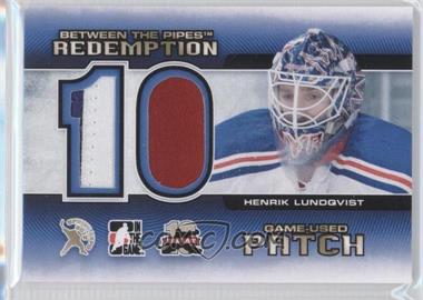 2012 In the Game Between the Pipes - Spring Expo Redemption Prizes Game-Used #BTPR-46 - Henrik Lundqvist