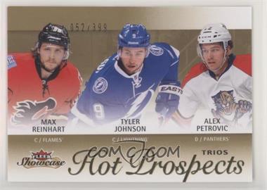 2013-14 Fleer Showcase - [Base] #104 - Hot Prospects Trios - Alex Petrovic, Max Reinhart, Tyler Johnson /399