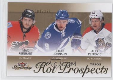 2013-14 Fleer Showcase - [Base] #104 - Hot Prospects Trios - Alex Petrovic, Max Reinhart, Tyler Johnson /399