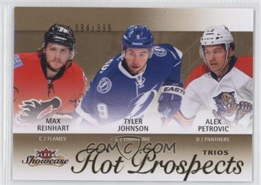 2013-14 Fleer Showcase - [Base] #104 - Hot Prospects Trios - Alex Petrovic, Max Reinhart, Tyler Johnson /399