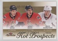 Hot Prospects Trios - David Dziurzynski, Derek Grant, Eric Gryba #/399