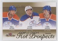 Hot Prospects Trios - Luke Gazdic, Will Acton, Tyler Pitlick #/399