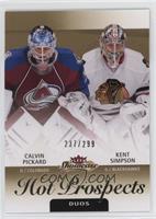 Hot Prospects Duos - Calvin Pickard, Kent Simpson #/299