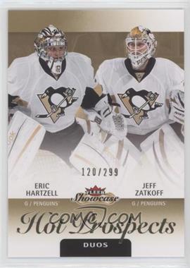 2013-14 Fleer Showcase - [Base] #135 - Hot Prospects Duos - Jeff Zatkoff, Eric Hartzell /299