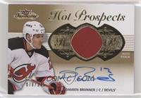  Hot Prospects Auto Patch Tier 1 - Damien Brunner [EX to NM] #/375