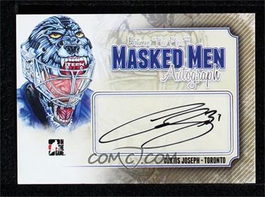 2013-14 In the Game Between the Pipes - Masked Men Autographs - Gold #MMA-CJ - Curtis Joseph /1
