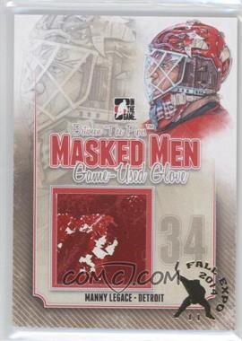 2013-14 In the Game Between the Pipes - Masked Men Game-Used Glove - Gold Fall Expo 2014 #MMG-ML - Manny Legace /1