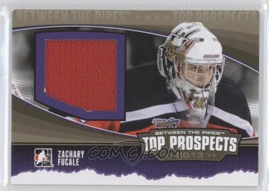 2013-14 In the Game Between the Pipes - Top Prospects Jerseys - Gold #TP-04 - Zachary Fucale /10