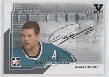 2013-14 In the Game Decades 1990s - Autograph - Silver ITG Vault Black #A-ON - Owen Nolan