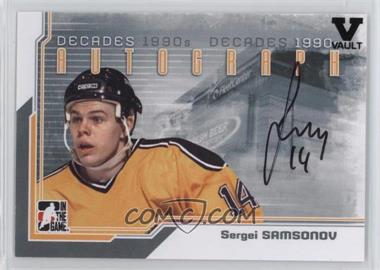 2013-14 In the Game Decades 1990s - Autograph - Silver ITG Vault Black #A-SS - Sergei Samsonov [Noted]