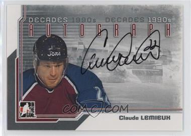 2013-14 In the Game Decades 1990s - Autograph - Silver #A-CL - Claude Lemieux