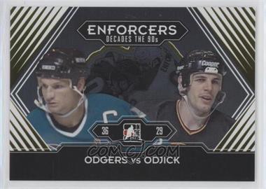 2013-14 In the Game Decades 1990s - [Base] - Gold #185 - Jeff Odgers, Gino Odjick /30