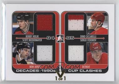 2013-14 In the Game Decades 1990s - Cup Clashes Jerseys - Black 2016 ITG Final Vault Gold #CC-06 - Bobby Holik, Scott Niedermayer, Dino Ciccarelli, Sergei Fedorov /1