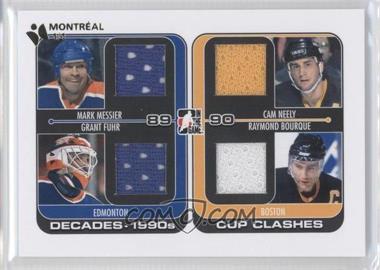 2013-14 In the Game Decades 1990s - Cup Clashes Jerseys - Black Montreal Card Show #CC-01 - Mark Messier, Grant Fuhr, Cam Neely, Ray Bourque /1