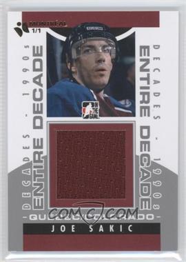 2013-14 In the Game Decades 1990s - Entire Decade Jersey - Silver Montreal Card Show #ED-08 - Joe Sakic /1