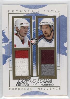 2013-14 In the Game Decades 1990s - European Influence Jersey - Gold #EI-06 - Nicklas Lidstrom, Peter Forsberg /10