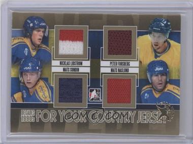 2013-14 In the Game Decades 1990s - For Your Country Jerseys - Gold 2013 Fall Expo #FYCJ-05 - Nicklas Lidstrom, Peter Forsberg, Mats Sundin, Mats Naslund /1