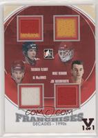 Theoren Fleury, Mike Vernon, Al MacInnis, Joe Nieuwendyk #/1