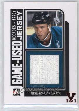 2013-14 In the Game Decades 1990s - Game Used - Black Jersey ITG Vault Ruby #M-02 - Bernie Nicholls /1