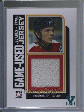 2013-14 In the Game Decades 1990s - Game Used - Black Jersey ITG Vault Teal #M-42 - Theoren Fleury /1