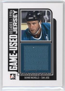 2013-14 In the Game Decades 1990s - Game Used - Black Jersey #M-02 - Bernie Nicholls /84