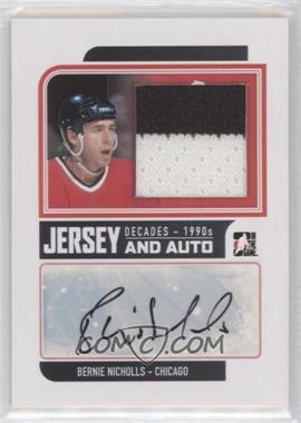 2013-14 In the Game Decades 1990s - Game Used Autograph - Black Jersey #JA-BN - Bernie Nicholls /3
