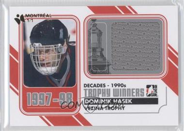 2013-14 In the Game Decades 1990s - Trophy Winners Jersey - Silver Montreal Card Show #TW-01 - Dominik Hasek /1