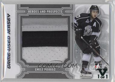2013-14 In the Game Heroes and Prospects - Game-Used - Black Jersey ITG Vault Emerald #M-04 - Emile Poirier /1