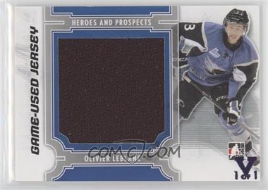2013-14 In the Game Heroes and Prospects - Game-Used - Black Jersey ITG Vault Silver #M-15 - Olivier LeBlanc /1