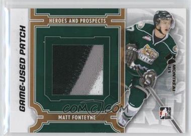 2013-14 In the Game Heroes and Prospects - Game-Used - Black Patch Montreal Card Show #M-21 - Matt Fonteyne /1