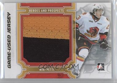 2013-14 In the Game Heroes and Prospects - Game-Used - Gold Jersey #M-11 - Niki Petti /10