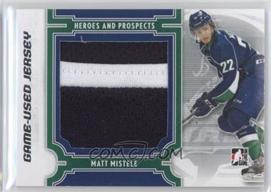2013-14 In the Game Heroes and Prospects - Game-Used - Silver Jersey #M-13 - Matt Mistele /30