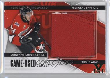 2013-14 In the Game Heroes and Prospects - Subway Series Game-Used - Black Jersey ITG Vault Emerald #SSM-27 - Nicholas Baptiste /1