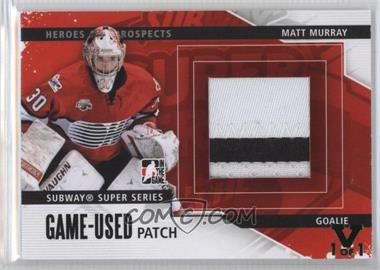 2013-14 In the Game Heroes and Prospects - Subway Series Game-Used - Black Patch ITG Vault Gold #SSM-13 - Matt Murray /1 [Noted]