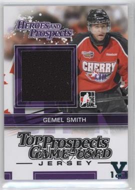 2013-14 In the Game Heroes and Prospects - Top Prospects Game-Used - Black Jersey 2016 ITG Final Vault Teal #TPM-25 - Gemel Smith /1
