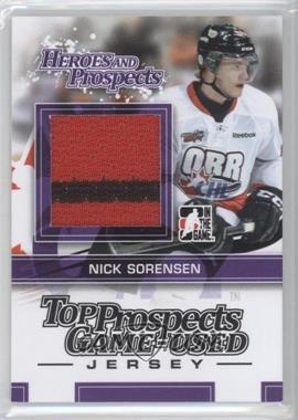 2013-14 In the Game Heroes and Prospects - Top Prospects Game-Used - Black Jersey #TPM-26 - Nick Sorensen /160
