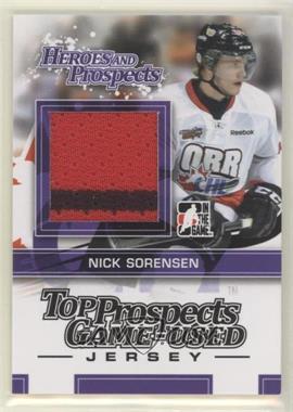 2013-14 In the Game Heroes and Prospects - Top Prospects Game-Used - Black Jersey #TPM-26 - Nick Sorensen /160