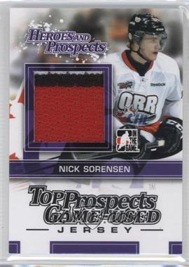 2013-14 In the Game Heroes and Prospects - Top Prospects Game-Used - Black Jersey #TPM-26 - Nick Sorensen /160