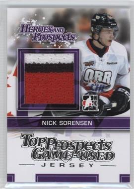 2013-14 In the Game Heroes and Prospects - Top Prospects Game-Used - Silver Jersey #TPM-26 - Nick Sorensen /30