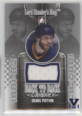 2013-14 In the Game Lord Stanley's Mug - Back to Back Cups - Silver 2016 ITG Final Vault Sapphire #BBC-12 - Denis Potvin /1