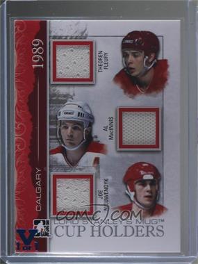 2013-14 In the Game Lord Stanley's Mug - Cup Holders Memorabilia - Silver 14-15 ITG Ultimate Vault Sapphire #CH-46 - Theoren Fleury, Al MacInnis, Joe Nieuwendyk /1