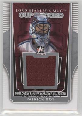 2013-14 In the Game Lord Stanley's Mug - Cup Record - Silver #CR-15 - Patrick Roy