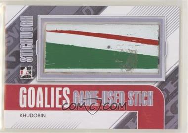 2013-14 In the Game Stickwork - Goalies Game-Used Stick - Silver #GGUS-58 - Anton Khudobin
