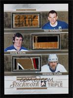 Ted Kennedy, Dave Keon, Wendel Clark #/1