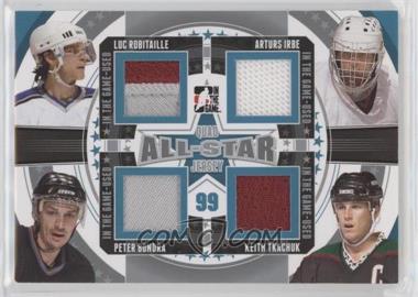 2013-14 In the Game-Used - All-Star Quad Jersey - Silver #ASQJ-06 - Luc Robitaille, Arturs Irbe, Peter Bondra, Keith Tkachuk /60