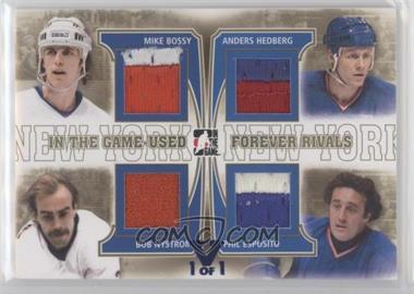 2013-14 In the Game-Used - Forever Rivals - Gold ITG Vault Sapphire #FR-09 - Mike Bossy, Bob Nystrom, Anders Hedberg, Phil Esposito /1