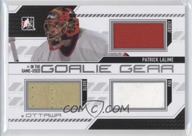 2013-14 In the Game-Used - Goalie Gear - Silver #GG-12 - Patrick Lalime /60