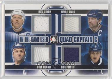 2013-14 In the Game-Used - Quad Captain C - Silver #QCC-04 - Mats Sundin, Wendel Clark, Doug Gilmour, Dion Phaneuf /60