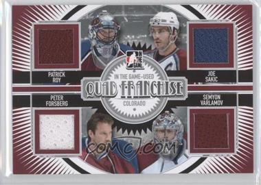 2013-14 In the Game-Used - Quad Franchise - Silver #QF-14 - Patrick Roy, Joe Sakic, Peter Forsberg, Semyon Varlamov /60