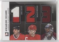 Chris Chelios, Nicklas Lidstrom, Patrick Roy #/60